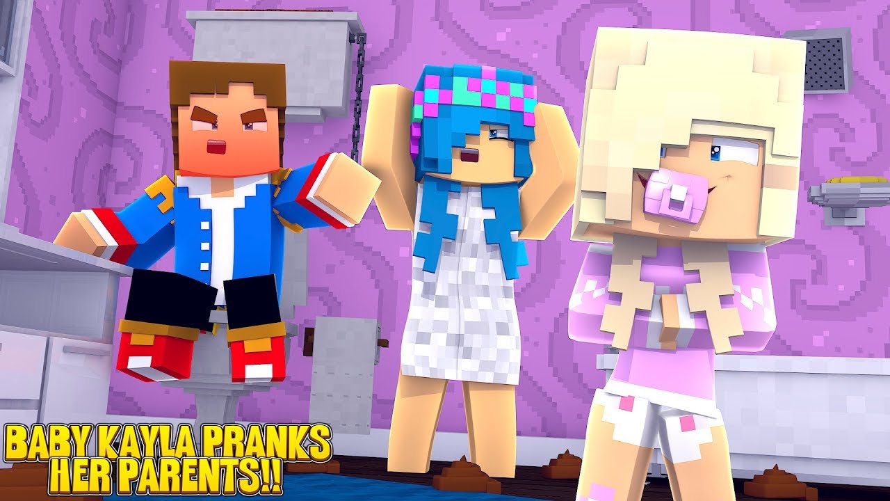 Minecraft PRINCESS BABY KAYLA PRANKS HER PARENTS!!! w/ LITTLE LEAH & LITTLE DONNY