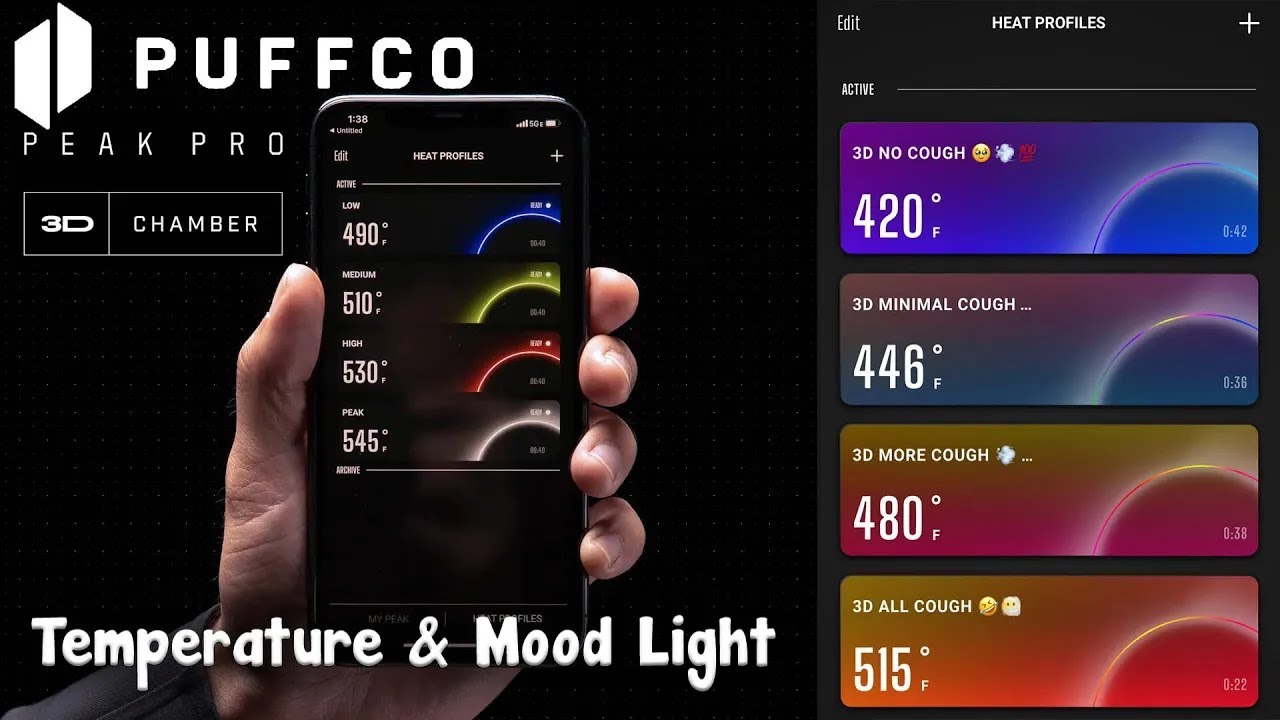 3D Chamber Puffco Peak Pro Temp & Mood Light Profiles! Links In Description