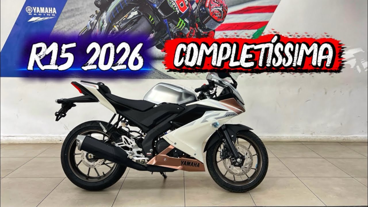 Yamaha R15 branca 2026