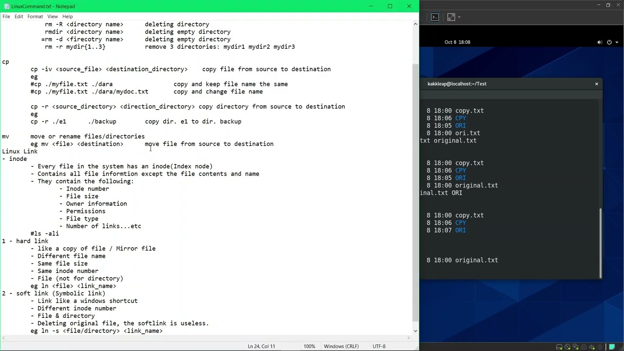 Learn Basic Linux Commands (rm, cp , mv, link) In KHMER