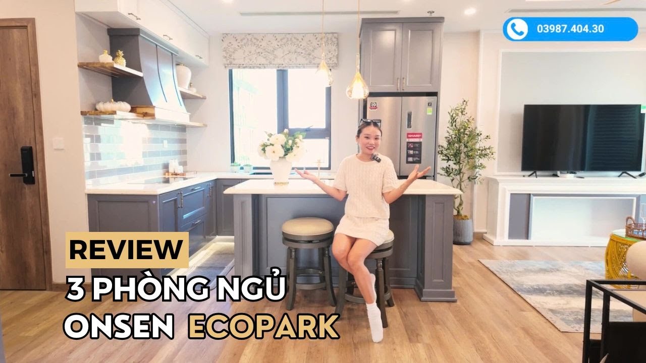 Review không gian thiết kế siêu đẹp tại căn hộ 3 phòng ngủ Onsen Ecopark Hưng Yên