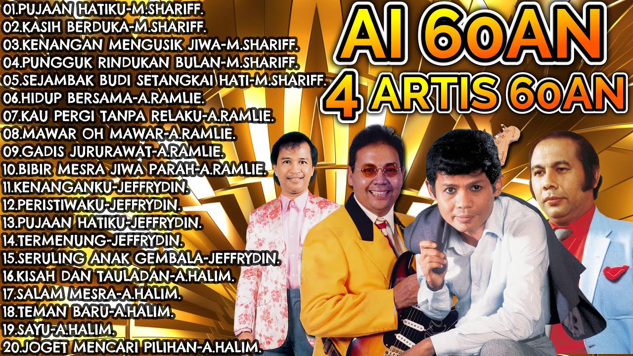 FULL AI 60AN+LIRIK 4 ARTIS 60AN POP YEH YEH #60an #popyehyeh #ai @pusatmuzikalmutiara