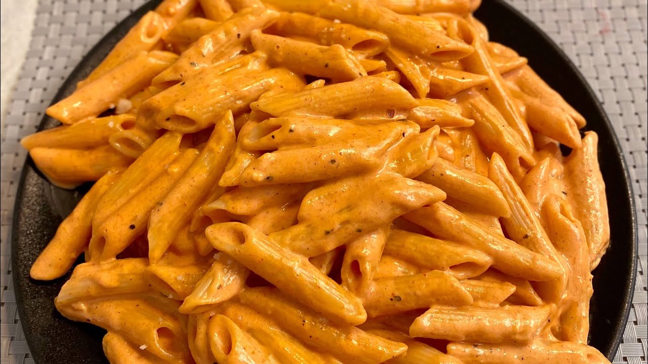 اسرع معكرونة بالجبن الكريمي بصوص بياخد العقل، بنص ساعة بس معكرونة بتجننننن, pink pasta
