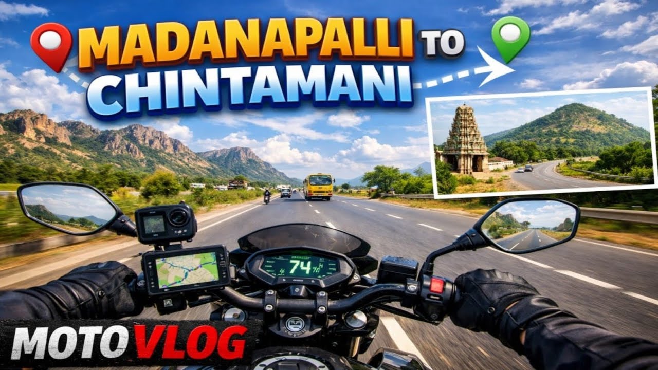 MADANAPALLI to CHINTAMANI Bike Ride 🏍️ | Border Road Trip | Kannada Moto Vlog  #mysteryofkannada 