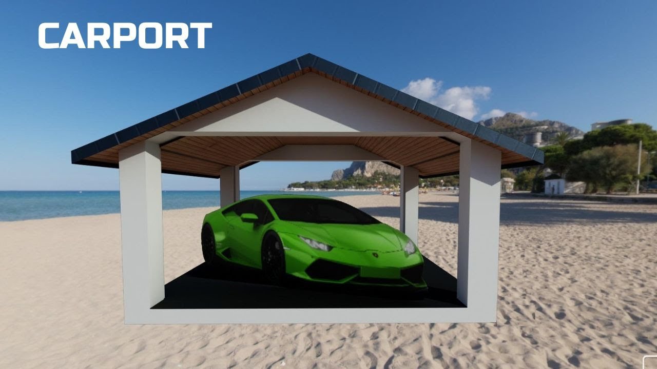 Kozikaza tuto Carport 3d
