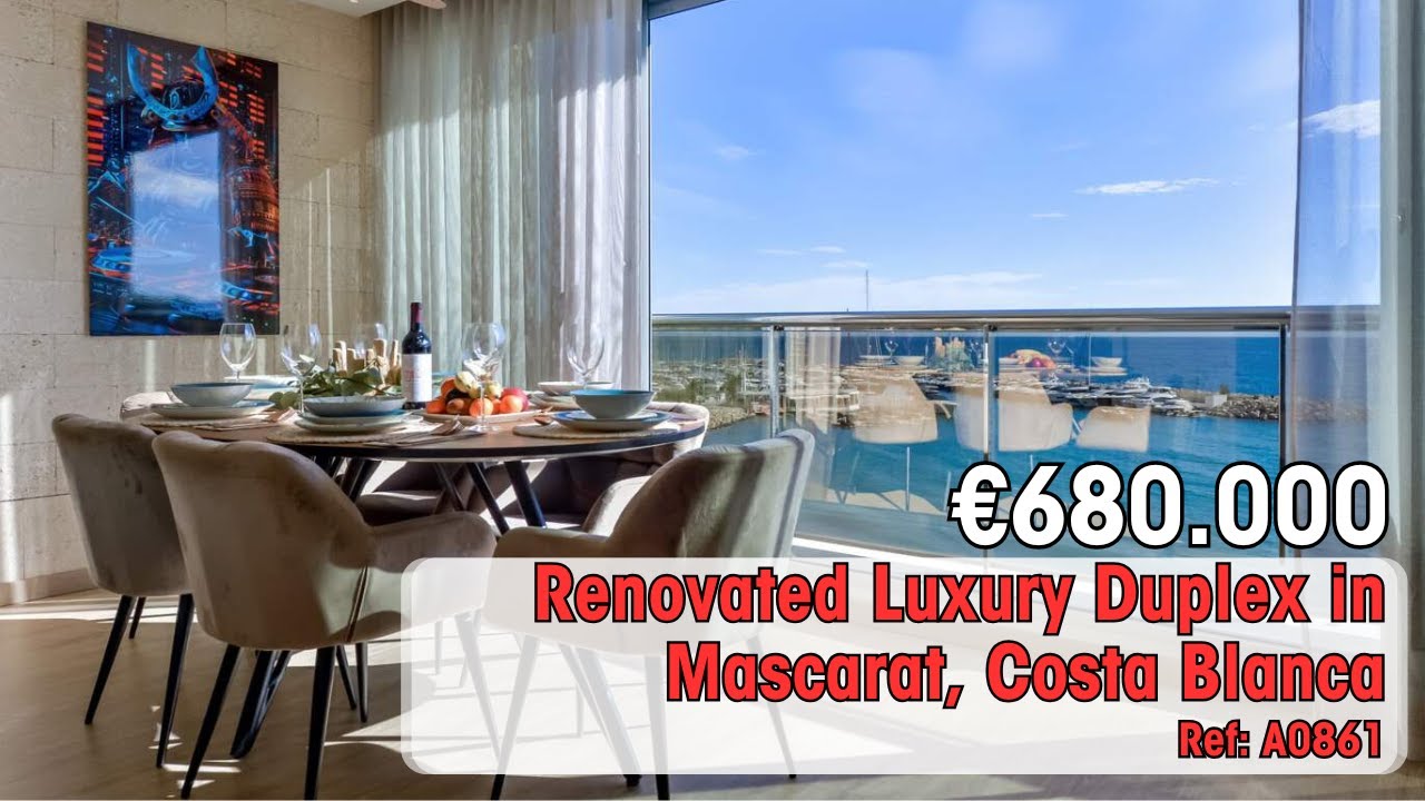 Modern Duplex apartment at the first sealine in Altea, Mascarat on the Costa Blanca