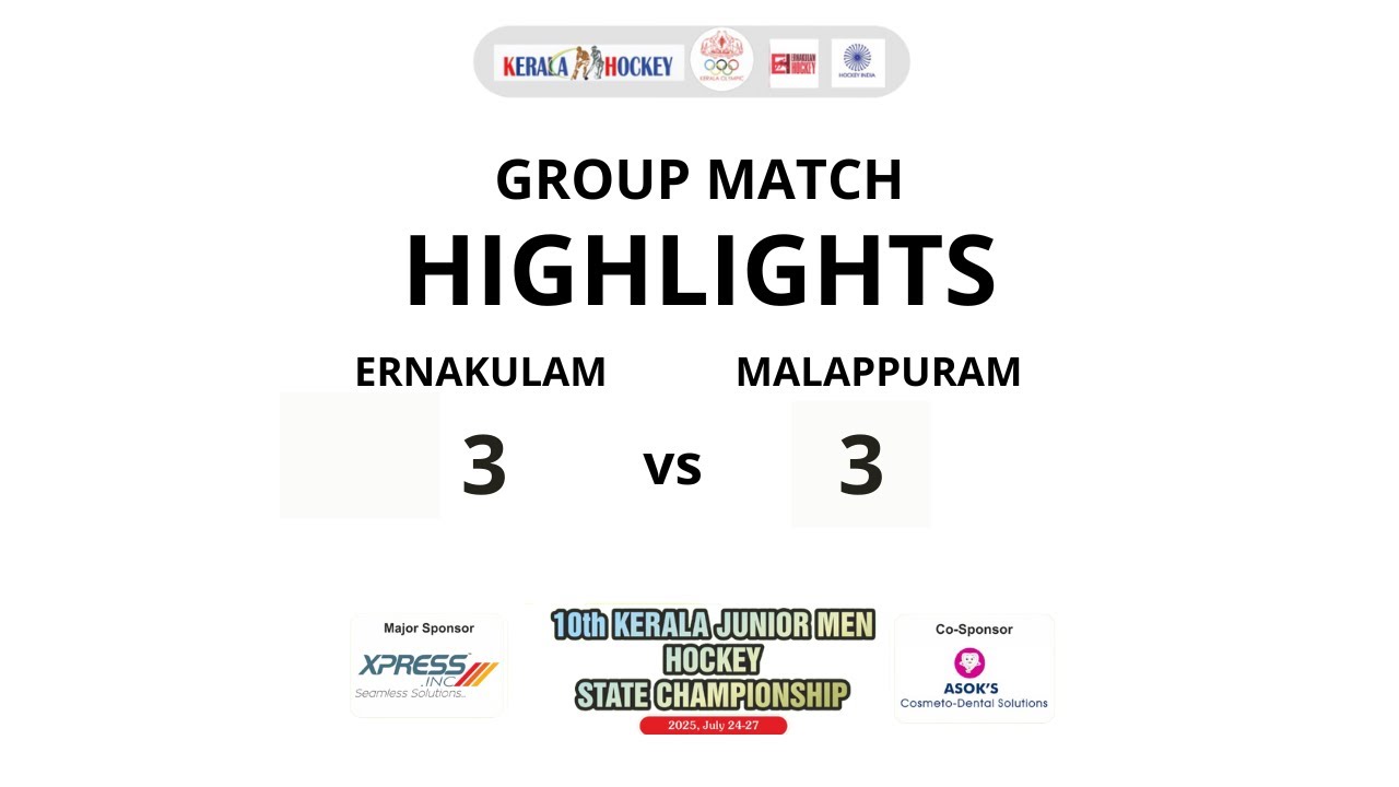 MALAPPURAM vs ERNAKULAM  | GROUP MATCH | 10th Kerala Hockey Junior Men State Championship
