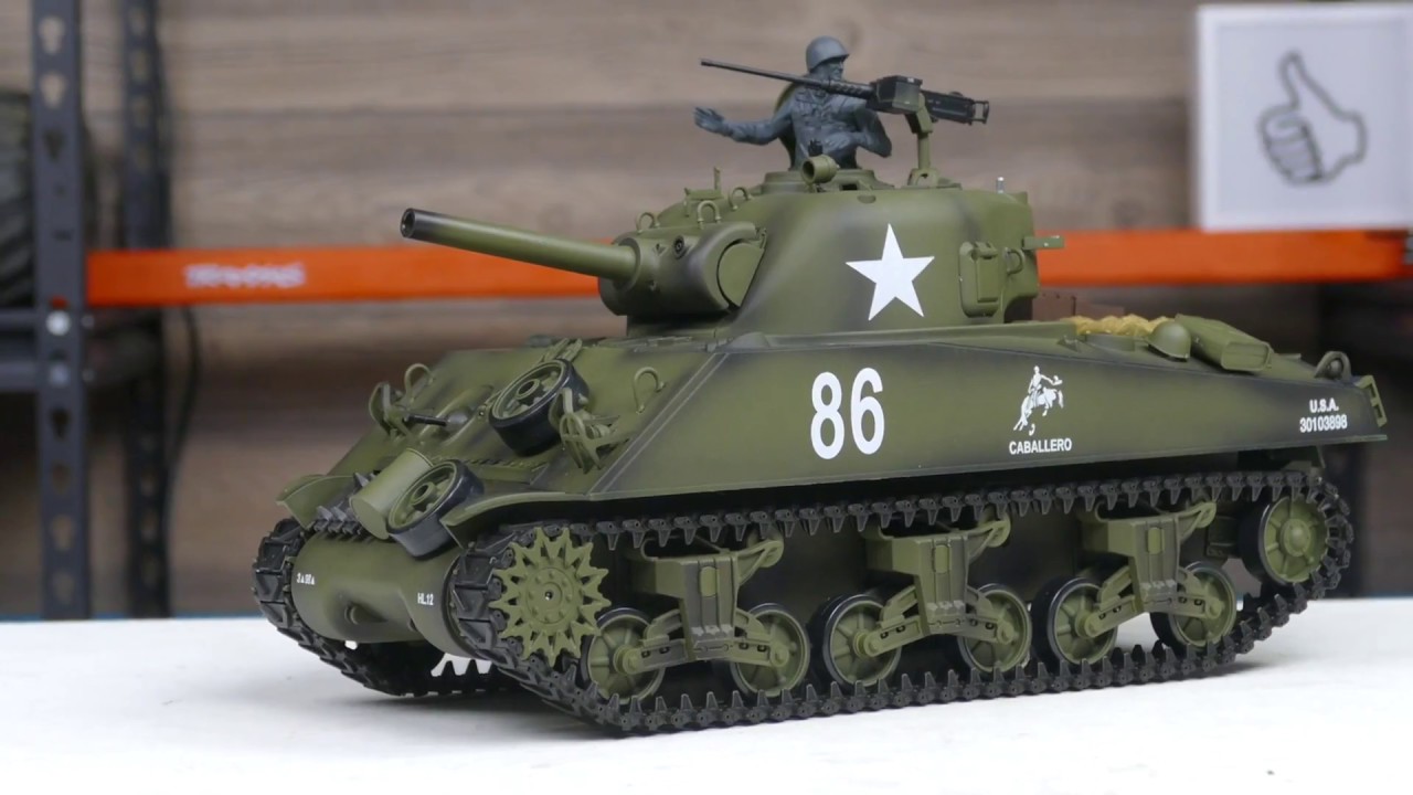Распаковка радиоуправляемого страйкбольного танка Heng Long M4A3 Sherman.