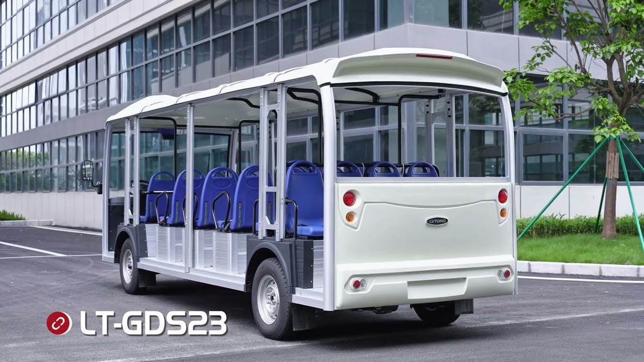 23座大容量旅游观光车，动力强劲，爬坡出众 #绿通电动车 #电动观光车 #旅游观光车 #景区观光车