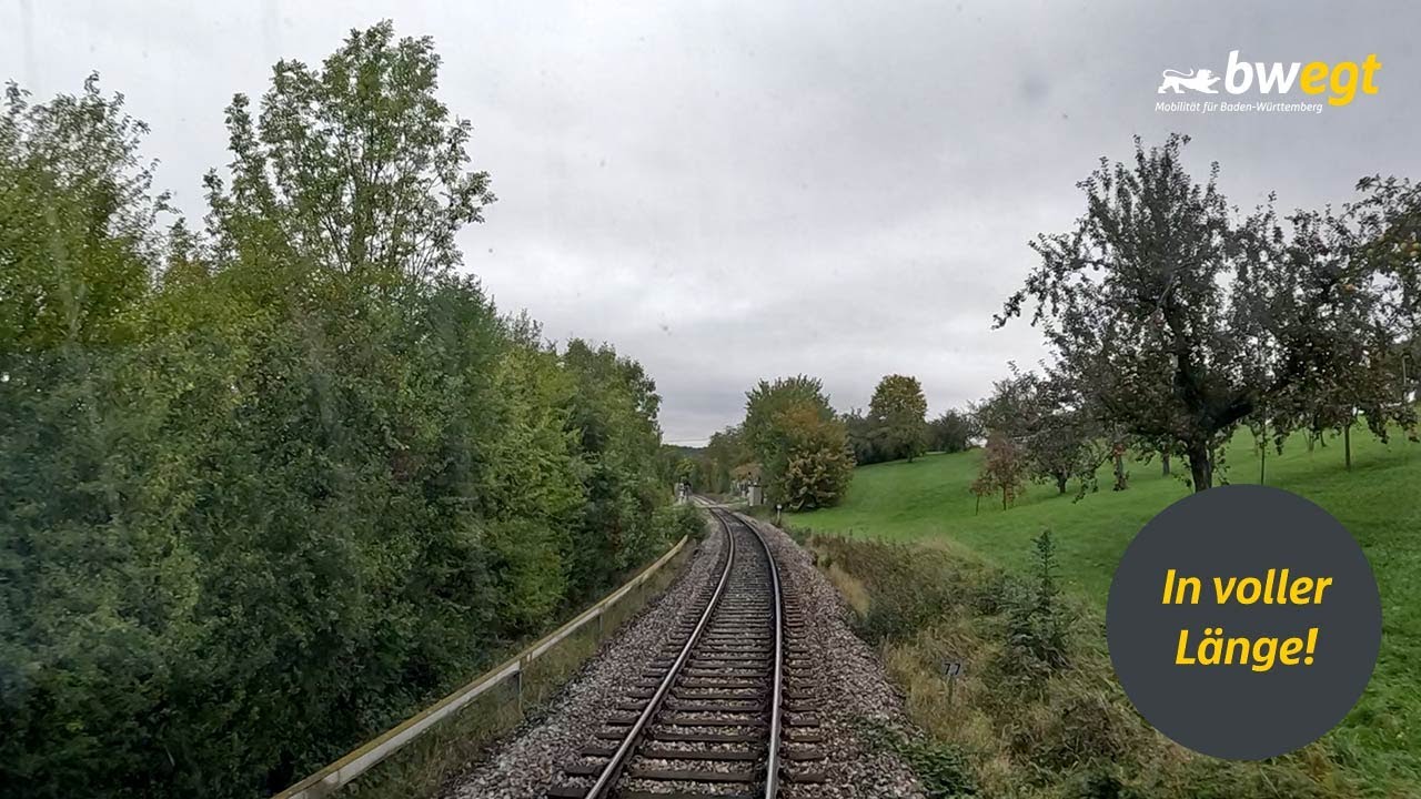 Führerstandsmitfahrt von Neuffen nach Nürtingen mit bwegt