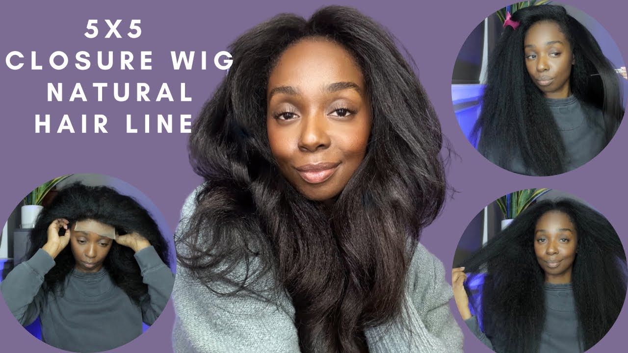 5x5 Closure Wig Tutorial | No Glue | Natural Hairline @kinkistry