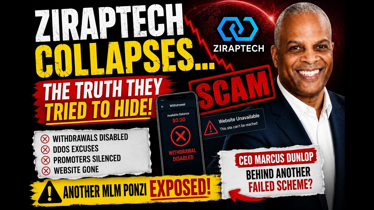 ZIRAPTECH COLLAPSES | SCAM EXPOSED WHILE COMPANY CEO MARCUS DUNLOP CLAIMS ITS A DDoS ATTACK