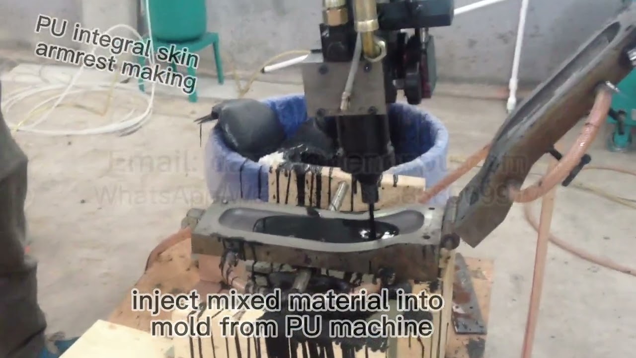 PU integral skin armrest making