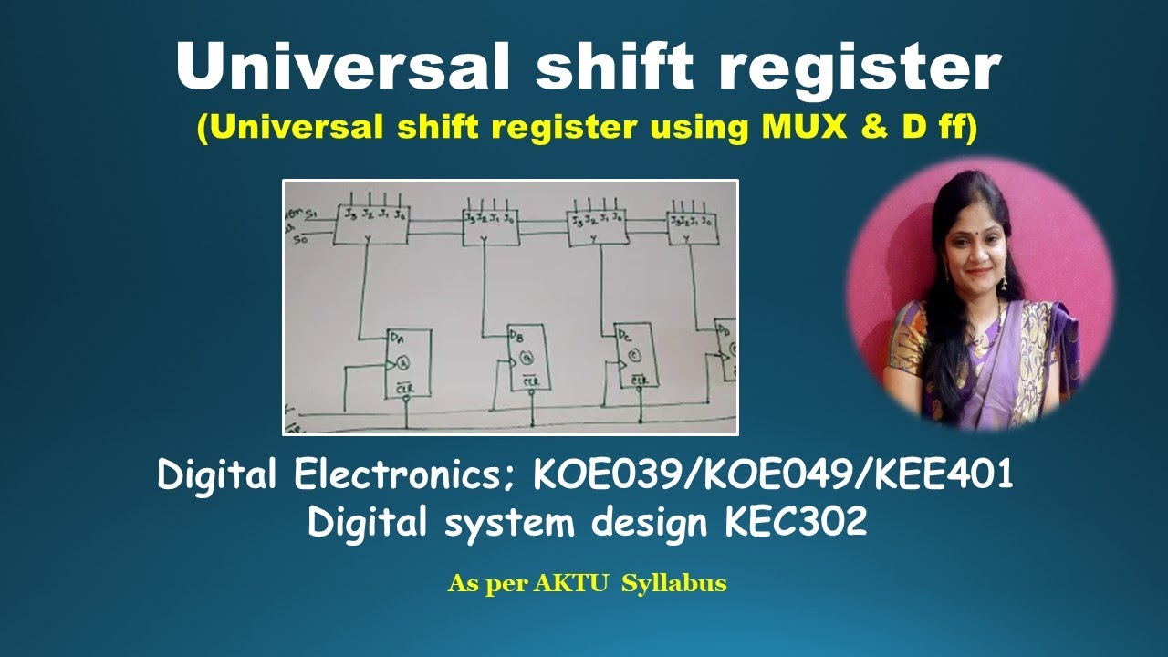 U3L4.6 | Universal Shift Register | Universal Shift register  | universal shift register using D FF