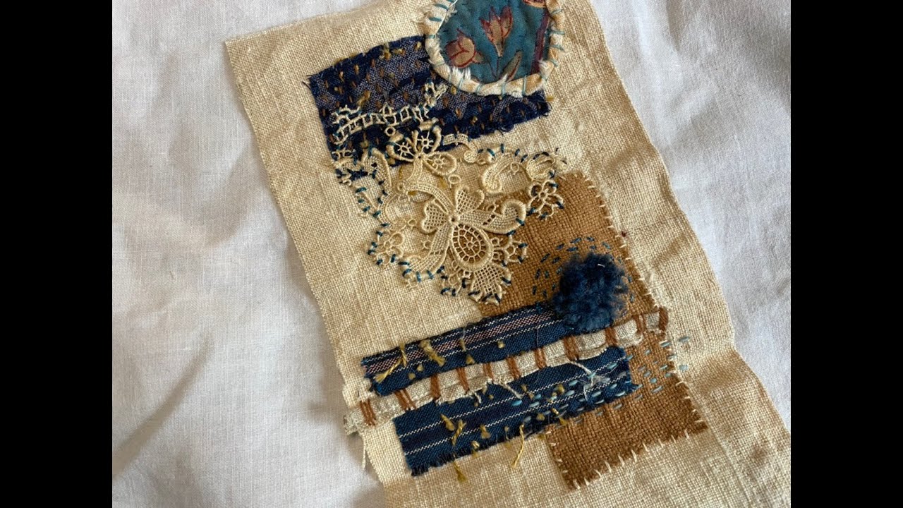 #The100DayProject | Day 66 Part 2: Slow stitched journal piece | Inspired by : mum's favourite hobby