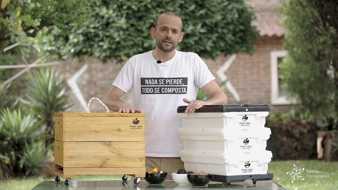 Como funciona la compostera hogareña de madera Pura Vida