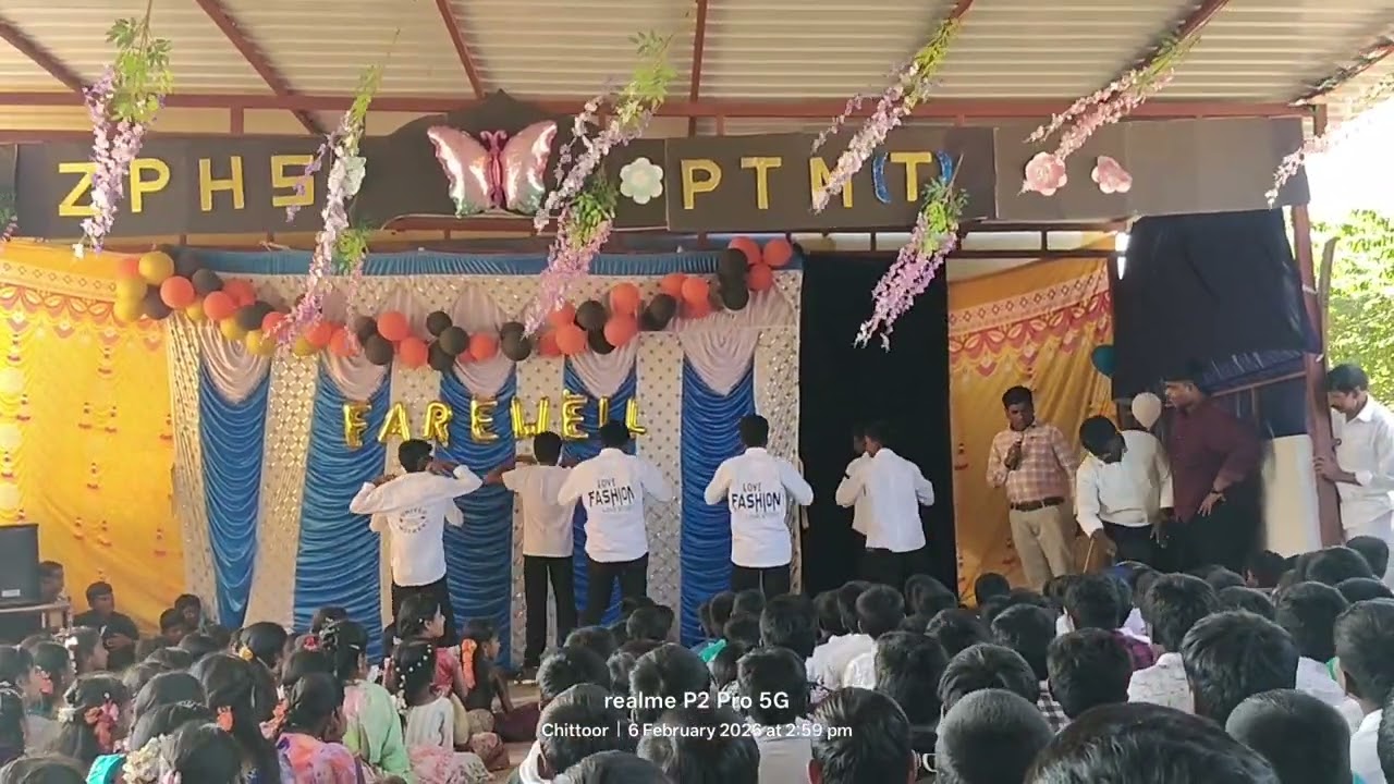 Sweet memory with 10 class students at Farewell function.