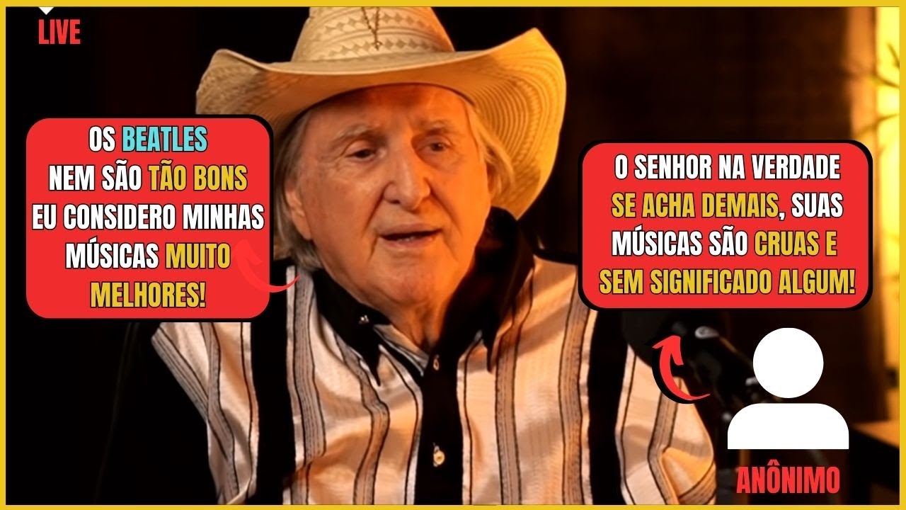 Sérgio Reis DESMERECE BEATLHES e é HUMILHADO por internauta AO VIVO!