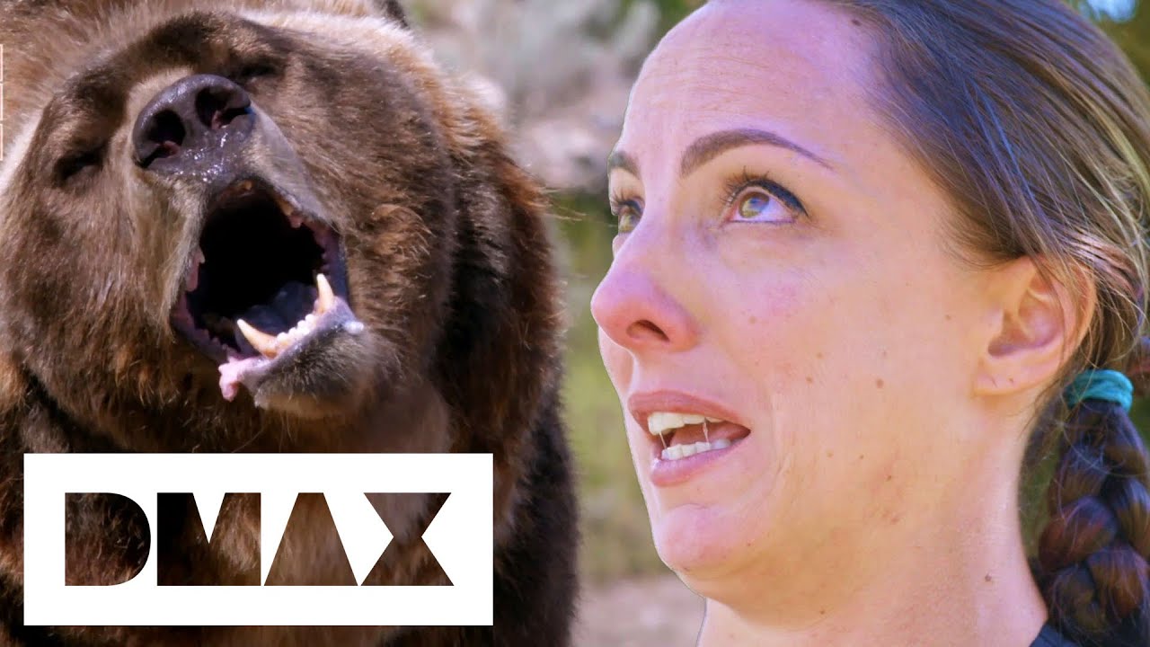 Competitor Needs Medical Assistance After Suffering A Violent Fall | Man vs. Bear