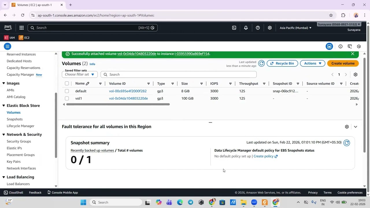 AWS EBS Volume & Snapshot tutorial