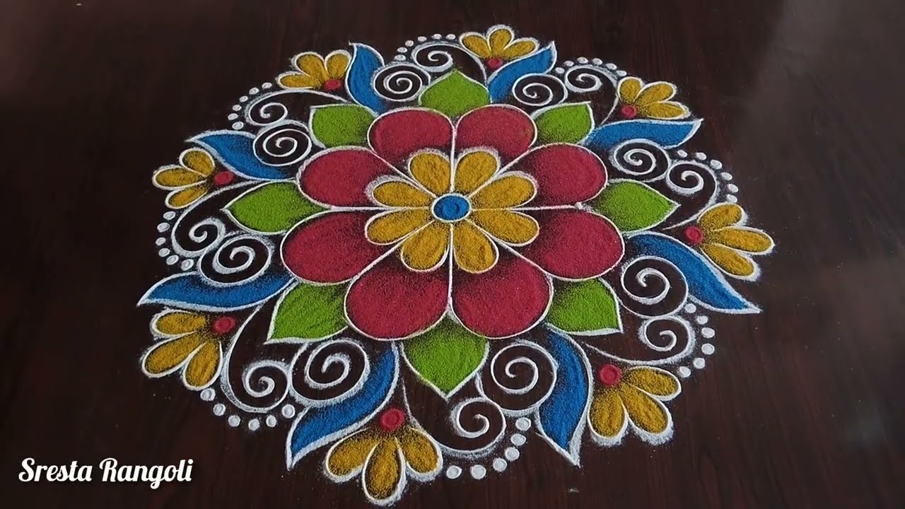 shivratri special rangoli design (3×1) dot's...