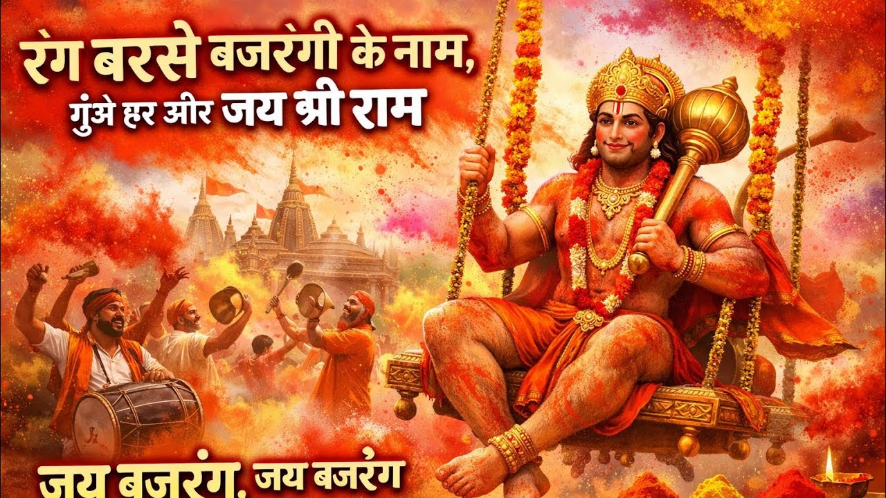 #video होली खेले बजरंग वीर 🔥 | Powerful Hanuman Bhakti Song 2026 | Jai Shri Ram Holi Special|