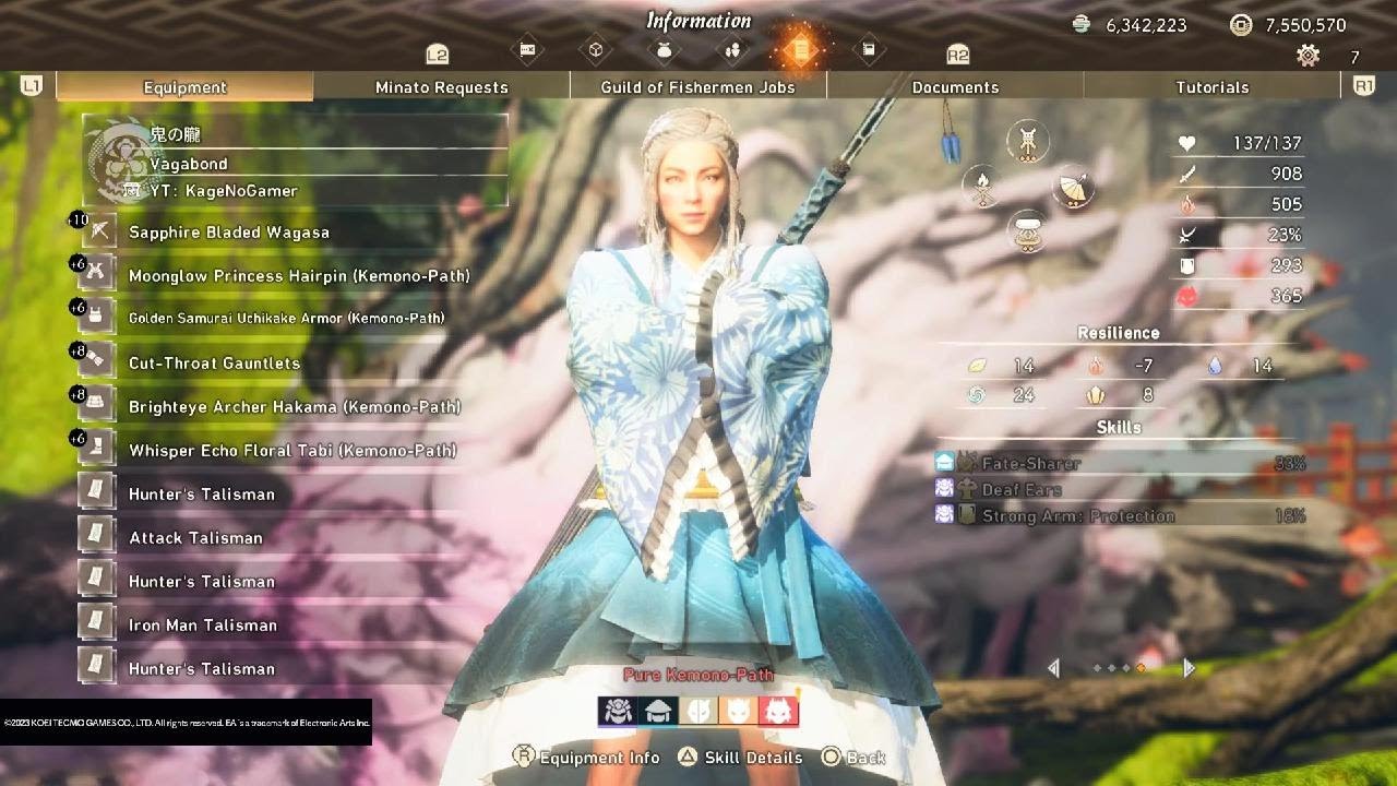WILD HEARTS: No Karakuri Hunt, Volatile Murakumo - Solo Bladed Wagasa