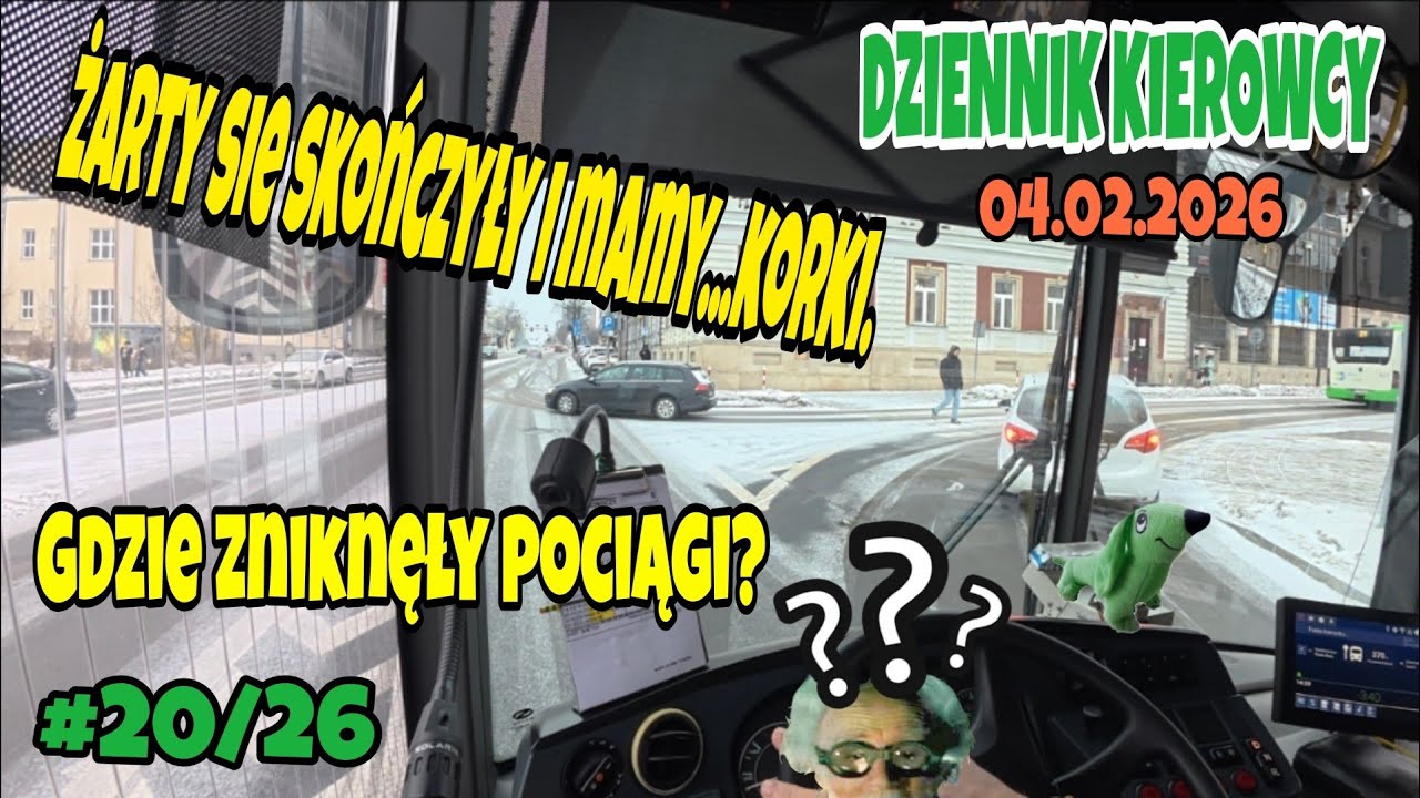 04.02.2026 ŻARTY SIĘ SKOŃCZYŁY I MAMY...KORKI ! GDZIE ZNIKNĘŁY POCIĄGI ?