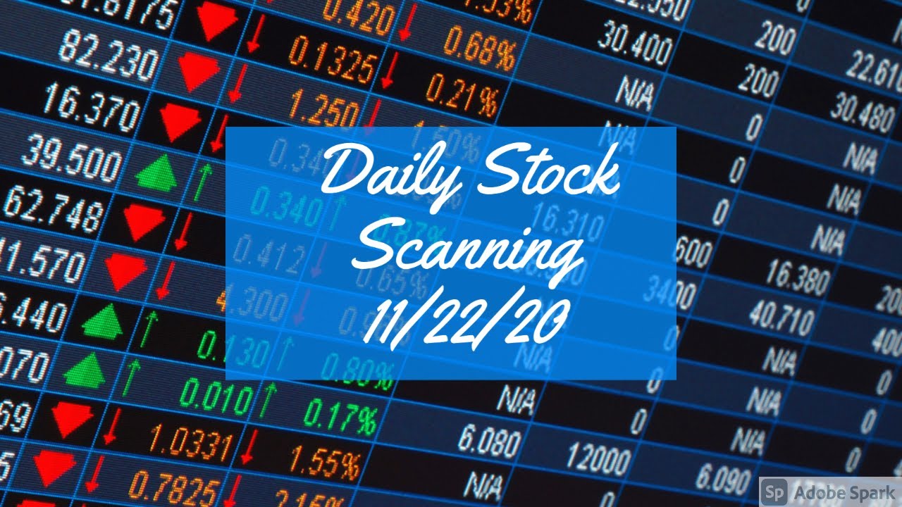 Daily Stock Scanning 11/22/20 | Super Swing Trader