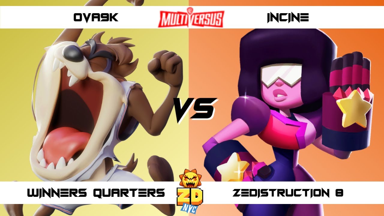 ZEDISTRUCTION 8 Winners Quarters OVA9k (Taz) vs Incine (Garnet) MultiVersus Tournament