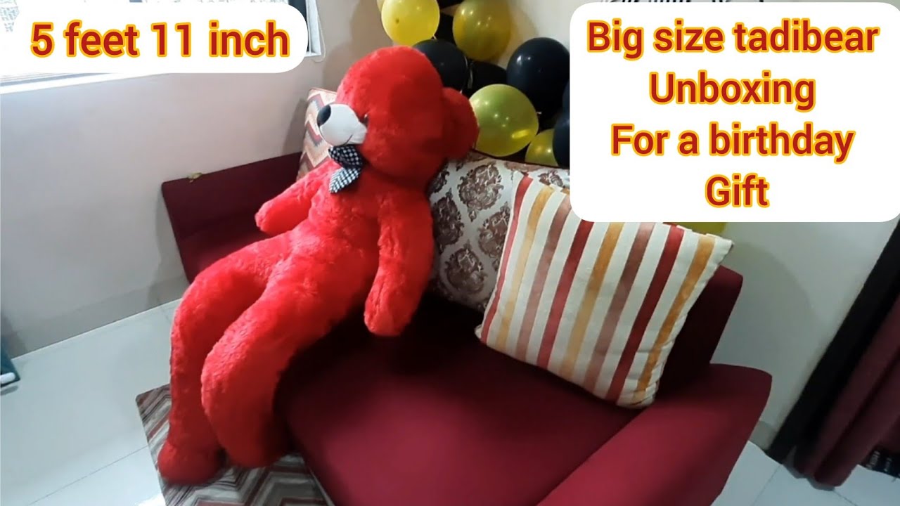 big size teddy bear unboxing for a birthday gift // teddy bear // teddy bear unboxing video #gift