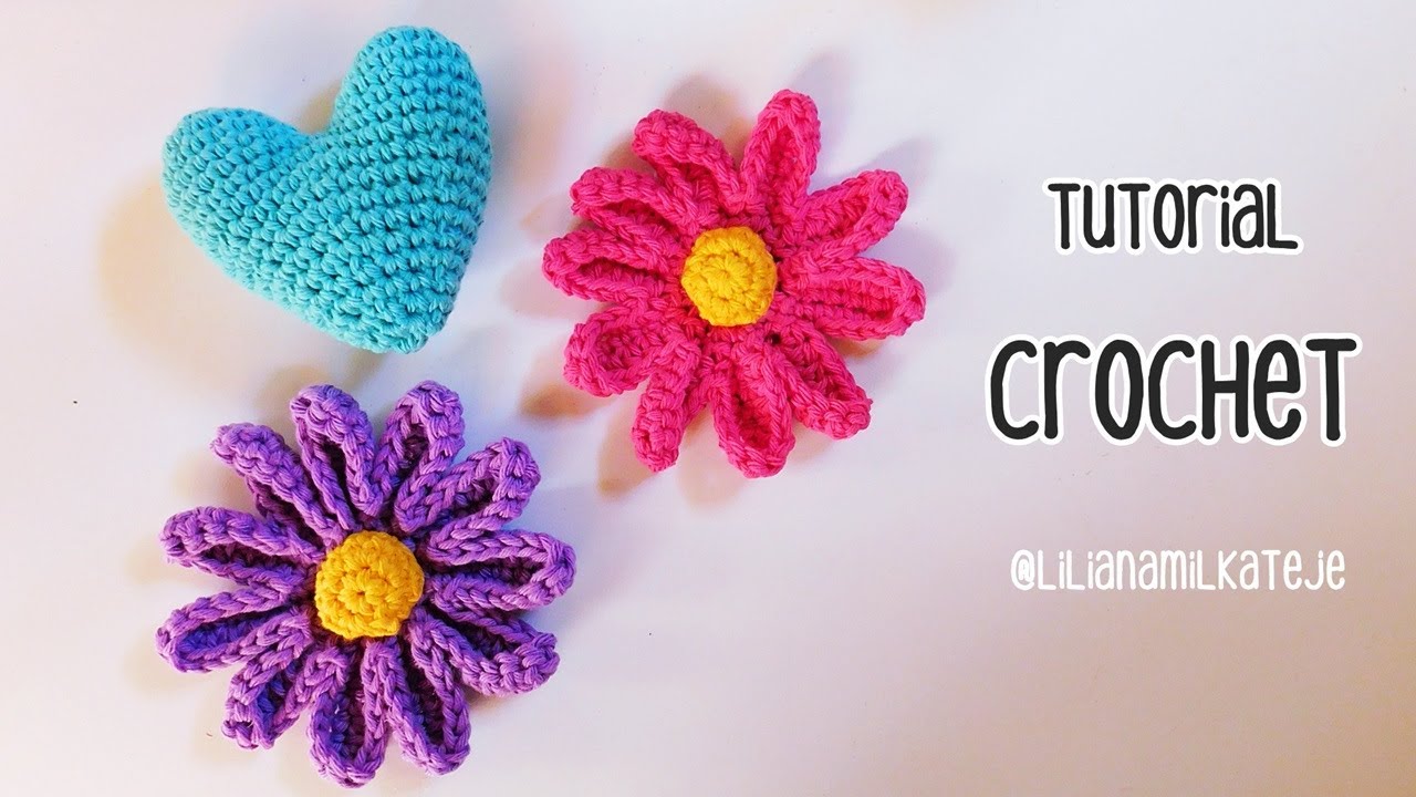 Como tejer a crochet Flor violeta. Tejido a Ganchillo fácil para principiantes, paso a paso
