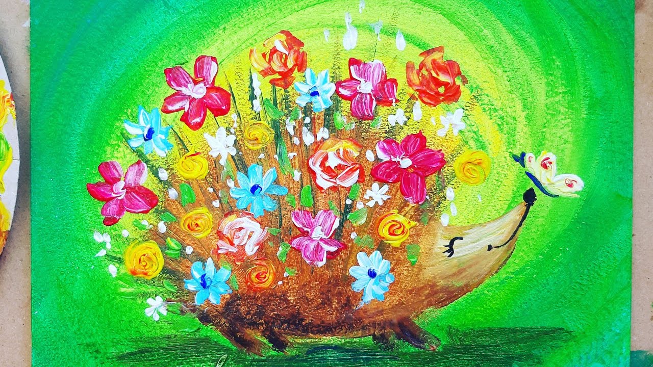 ЕЖИК |И цветы! Рисование для детей🎨