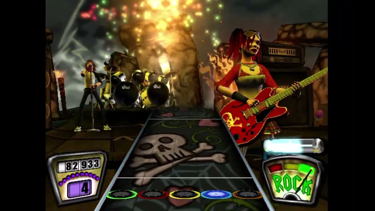 Guitar Hero 2 — Free Bird 96% Expert Keyboard Gameplay