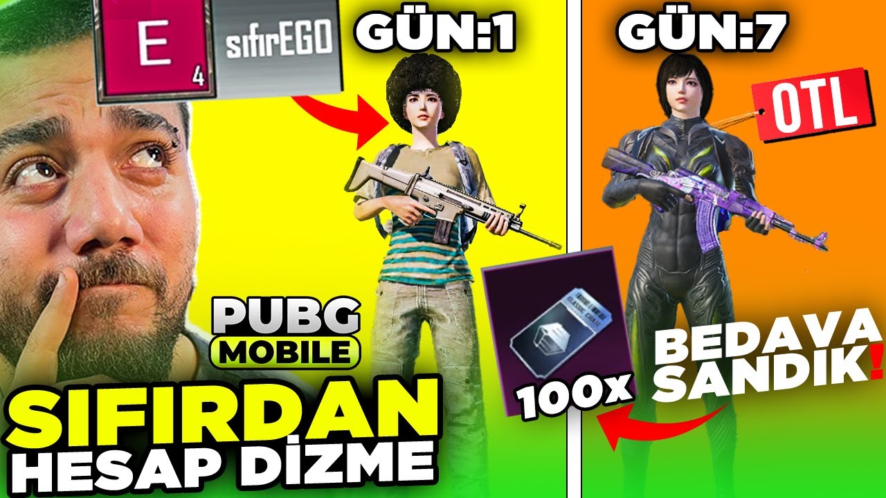 YENİ HESABIM! Hİ&Ccedil; PARA Y&Uuml;KLEMEDEN HESAP DİZMEK M&Uuml;MK&Uuml;N M&Uuml;? PUBG Mobile Sıfırdan Serisi