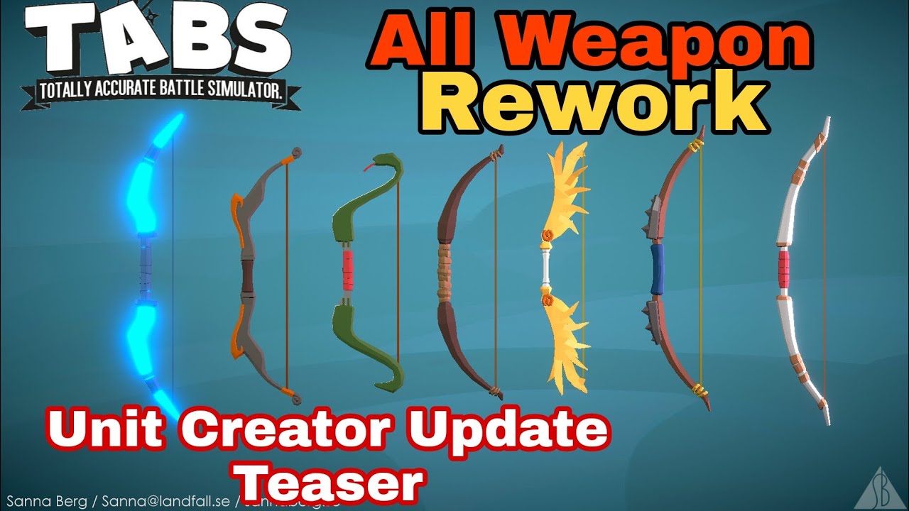 All Weapon Reworks On TABS Unit Creator Update Before and After