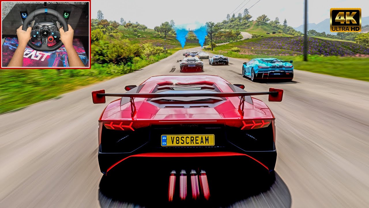 1438HP Aventador vs Hypercars! | Forza Horizon 5 | Logitech G29