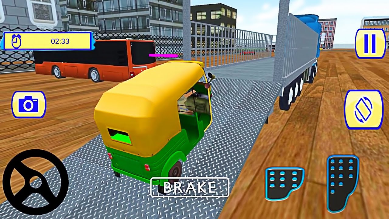 Rickshaw Transport Game - Modern Rickshaw Transport Truck Cargo Driving - Android Gameplay