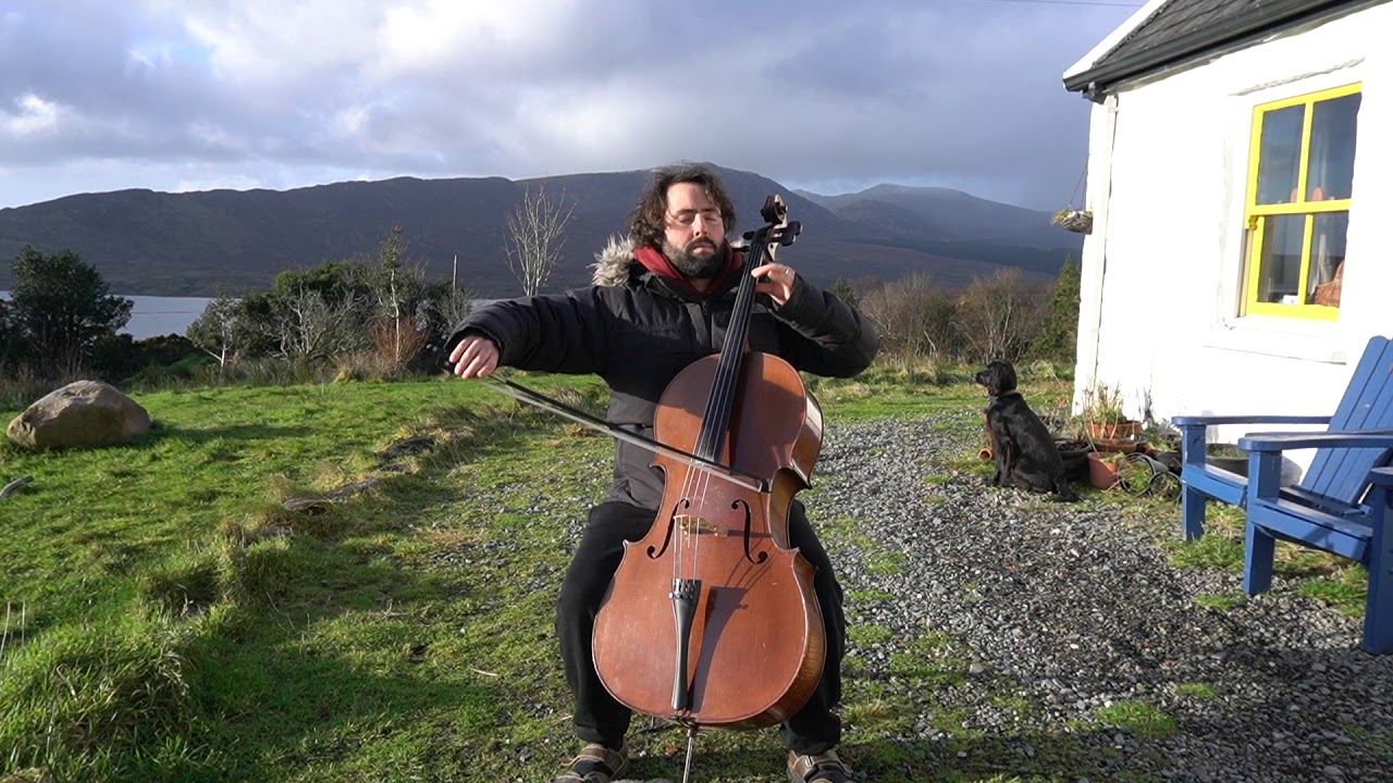 Auld Lang Syne Cello Solo Outdoors on an Irish Hillside