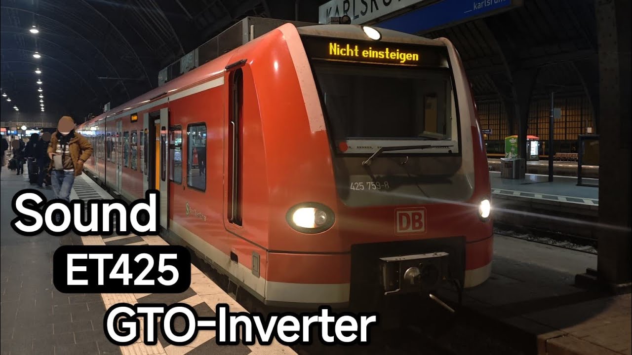 [Sound] ET 425 GTO-Inverter | ADtranz/Bombadier, Siemens | DB Regio S Bahn Rhein Neckar 