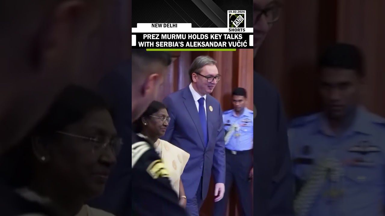 Serbia President Aleksandar Vučić Meets Indian President Droupadi Murmu at Rashtrapati Bhavan