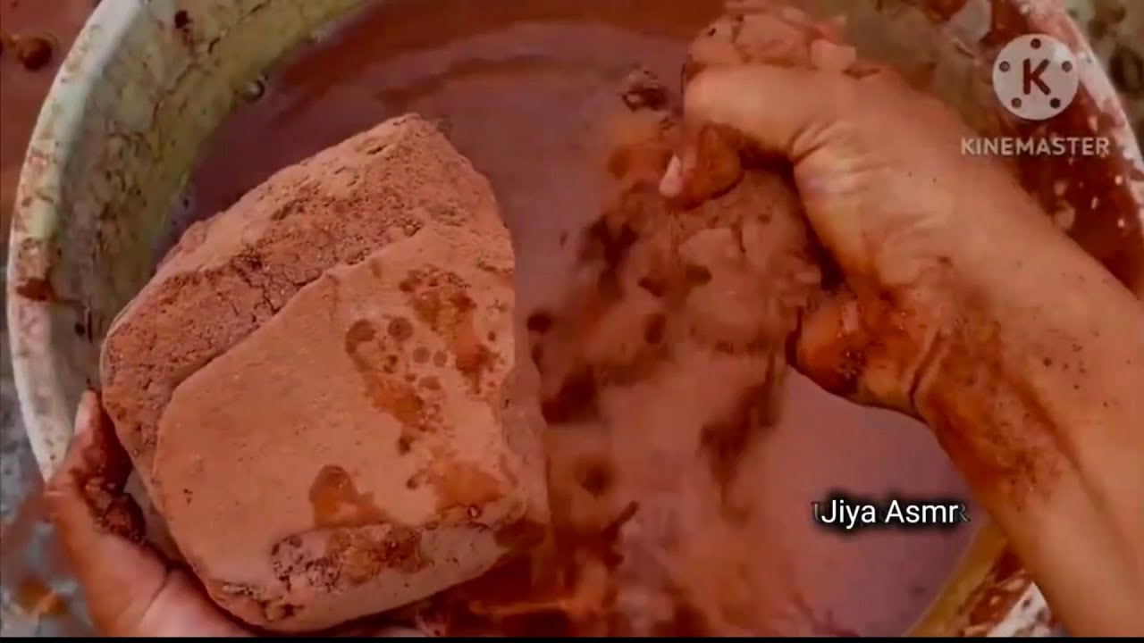 Soft Red dirt Non stop dry & water crumbling || Jiya Asmr Editor