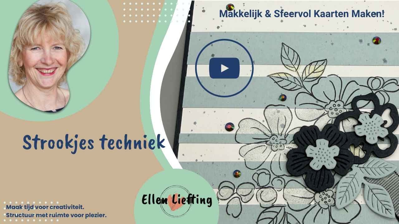 Strookjes & stempelen op één plek | Eenvoudige techniek met groots effect.