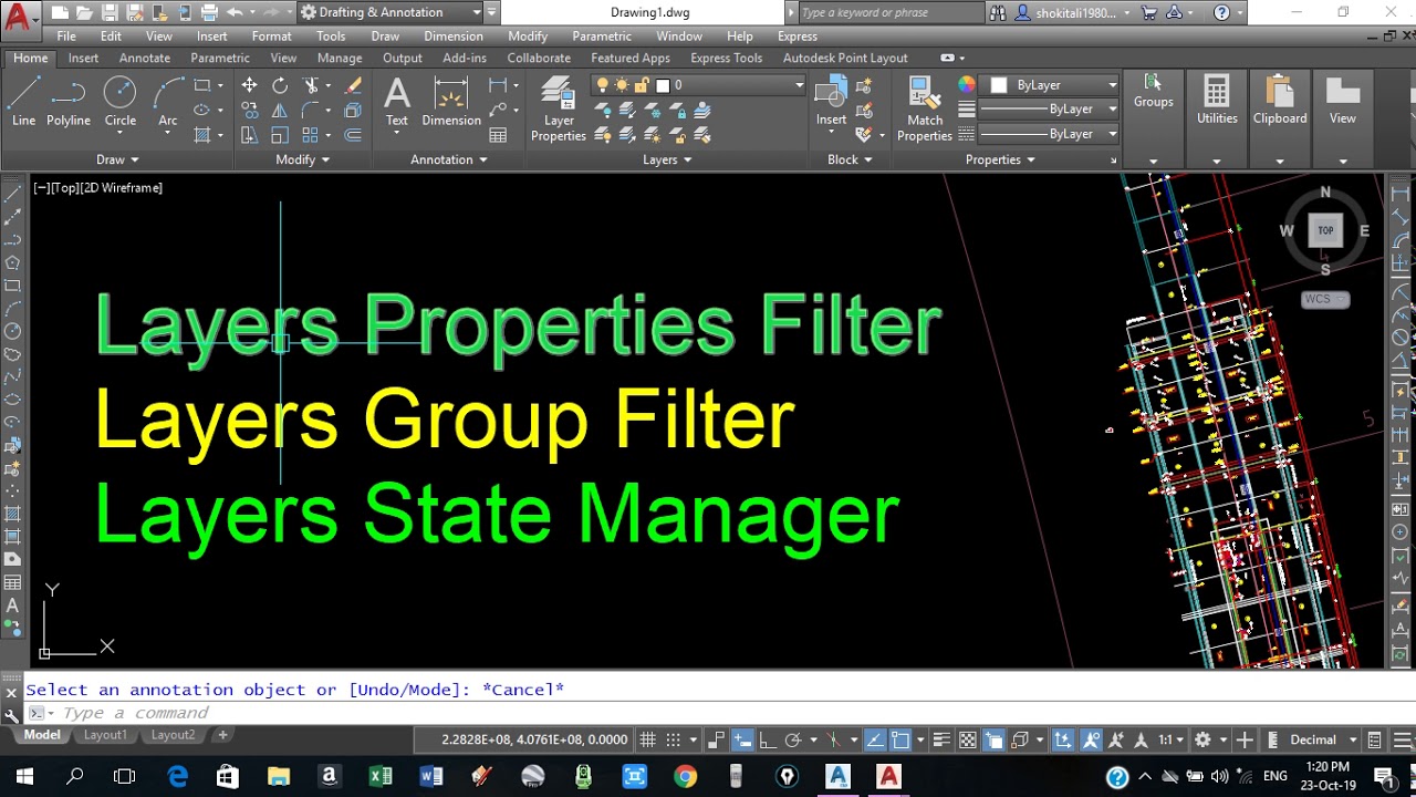 How to use layers group filter layer properties filter and layer state manager in autocad