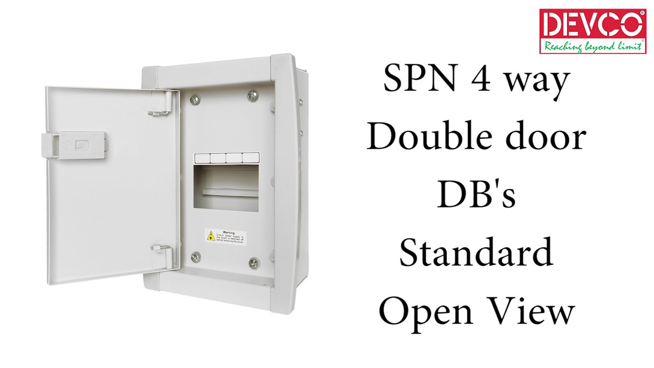 4 way SPN Double Door Distribution Box