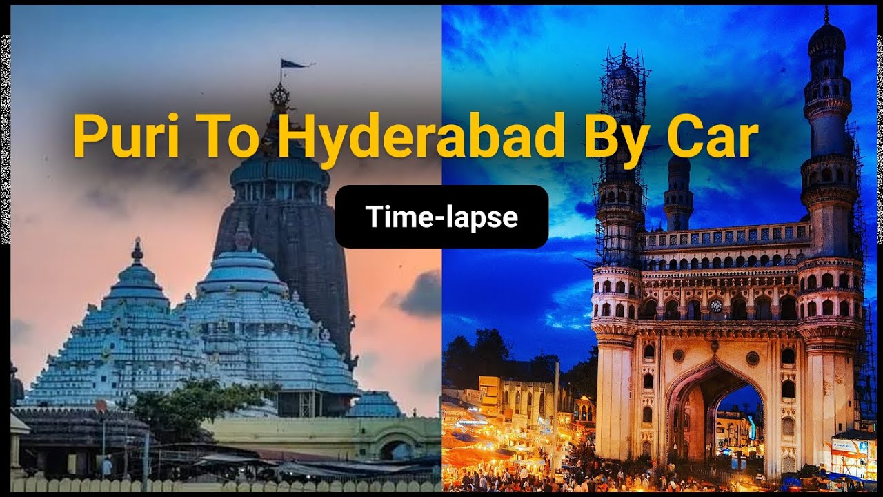 Puri to Hyderabad Road Trip Timelapse | 1 Day in Few Minutes | Bhubaneswar to Hyderabad