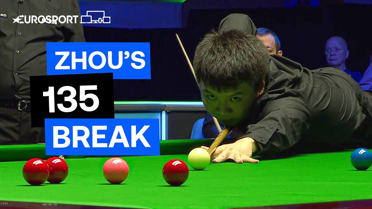 Zhou Yuelong&rsquo;s stunning 135 break during Northern Ireland Open final | Eurosport Snooker