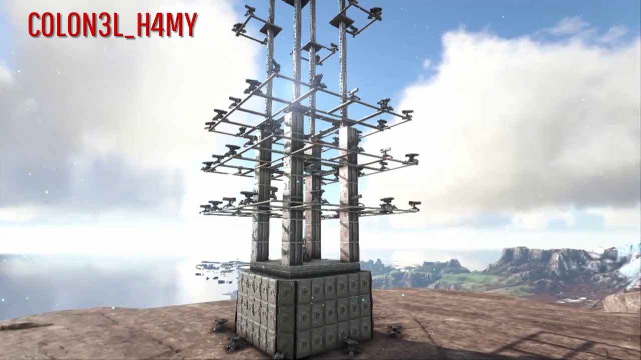 Ark Official PvP|BEST 4x4 TURRET TOWER DESIGN THAT MADE EVERY1 SCARED TO PULL UP😈