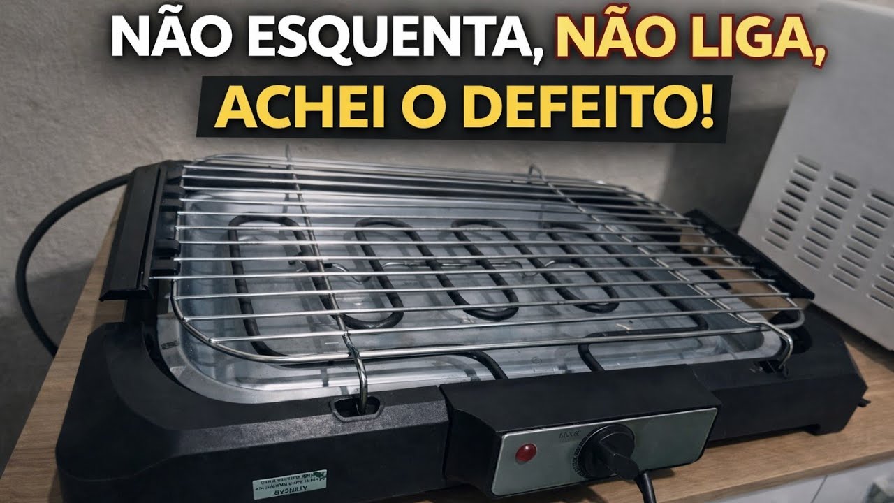 Churrasqueira elétrica liga e desliga não esquenta