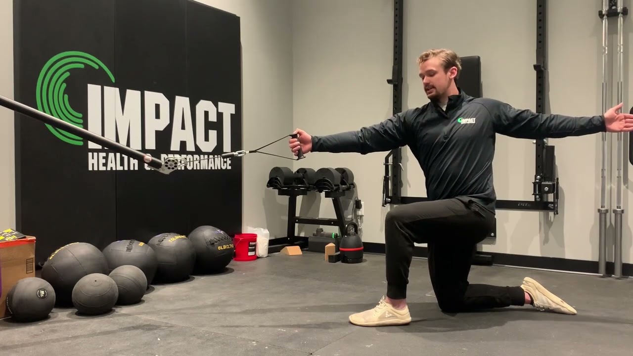 Half Kneeling Cable/Band Thoracic Rotation Mobility Drill